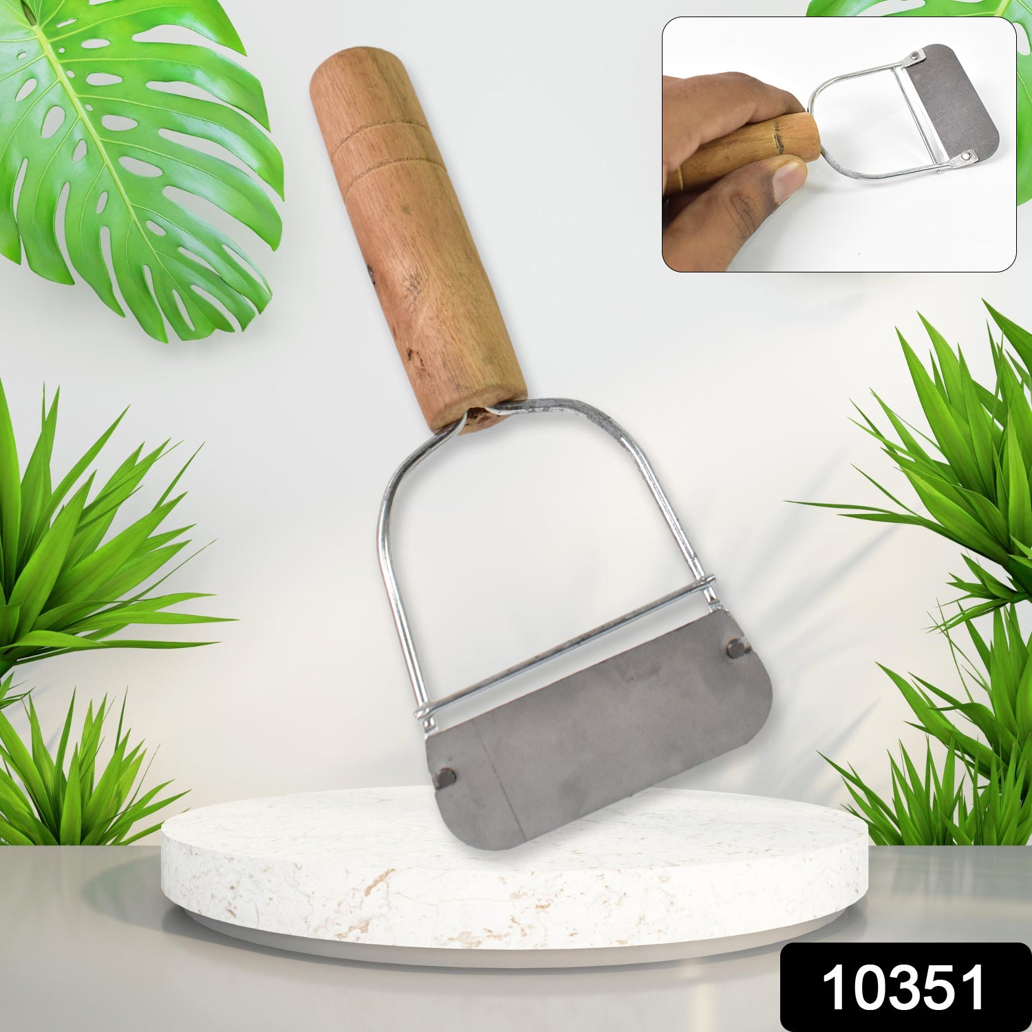 Wooden Handle Metal Vegetable Cutter Peeler Slicer (1 Pc) Wooden Handle Metal Vegetable Cutter Peeler Slicer (1 Pc)